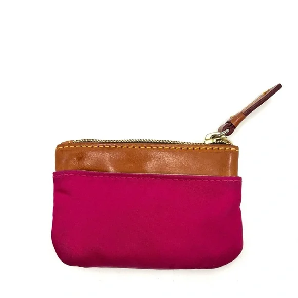 Dooney & Bourke Nylon Small Zippered Compact Coin Case Pink - Picture 4 of 16